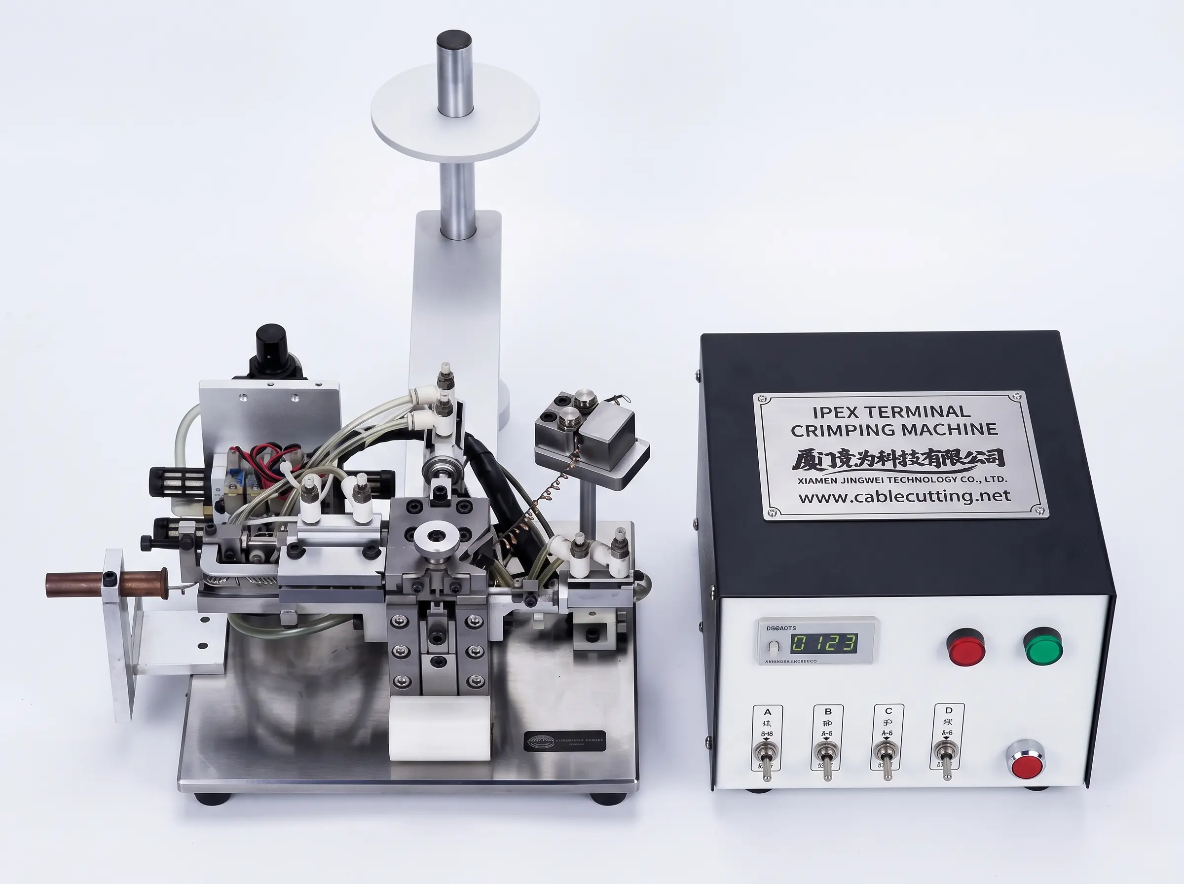 Machine de sertissage de câble coaxial IPEX – Précision et fiabilité JINGWEI