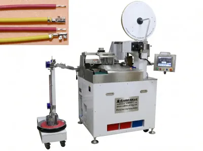 Machine Automatique de Coupe, Dénudage, Sertissage et Étamage de Fil 501S