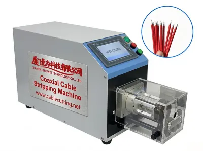 Machine à Dénuder Automatique pour Câbles Coaxiaux et Médicaux WPM-6806D - Dénudeuse pour câble coaxial