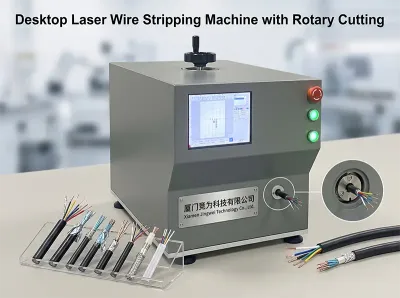 Machine de dénudage de câbles laser rotative de bureau FLS30-XC