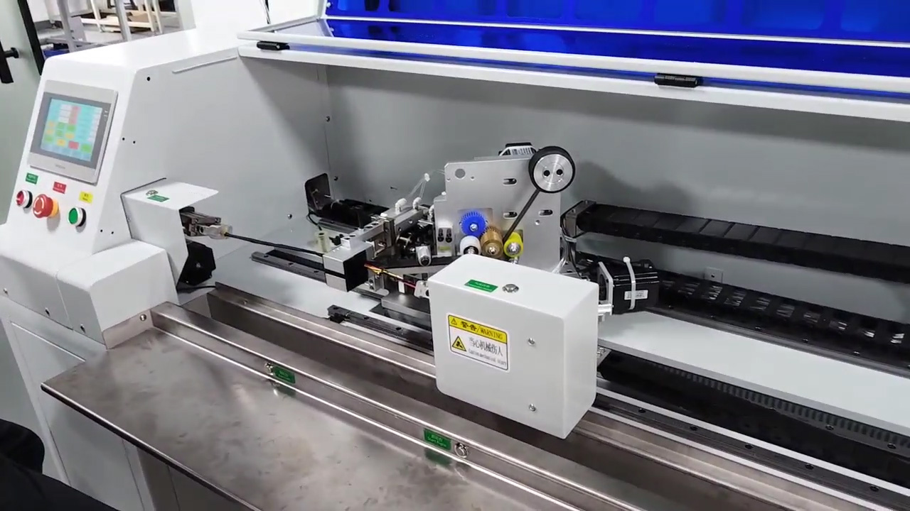 Machine automatique d'emballage de fils courts avec ruban adhésif - Enroulement précis pour petites longueurs