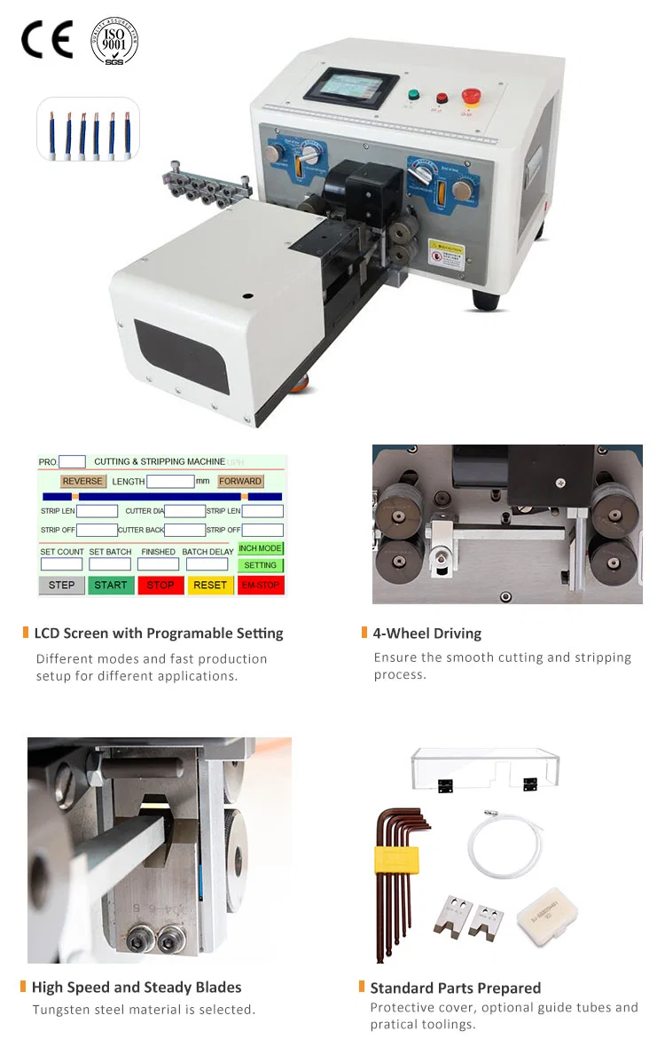 Machine à dénuder les fils électriques entièrement automatique, Machine à tordre les fils, Machine à découper et à dénuder les câbles, Machine à dénuder les fils électriques, Machine à dénuder les câbles en cuivre, Machine à retordre les fils, Machine à dénuder les gaines extérieures et les fils de base, Machine à découper et à dénuder les câbles, Machine à dénuder les câbles plats, Machine à dénuder les câbles multiconducteurs 