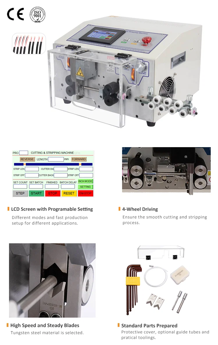 Machine de découpe de fil de gaine ronde à double couche WPM-YH3 Machine à dénuder de fil de fibre, Machine à dénuder de câble de gaine, Machines de dénudage de câbles