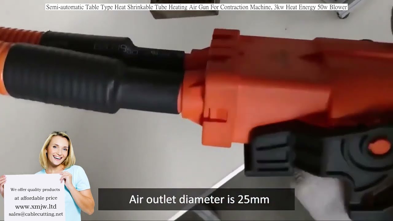 Pistolet à air chaud semi-automatique de table pour machine de rétraction de tubes thermorétractables