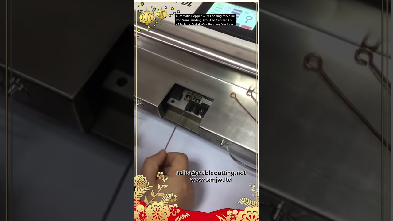 Machine automatique de formage de fil : bouclage cuivre et pliage fer en arcs et cercles