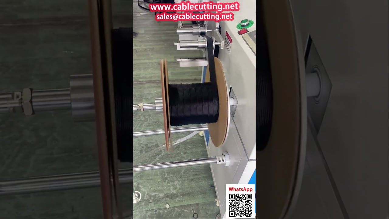 Machine à bobiner à plat avec coupe chauffante pour gaine tressée en nylon (1-80 mm)