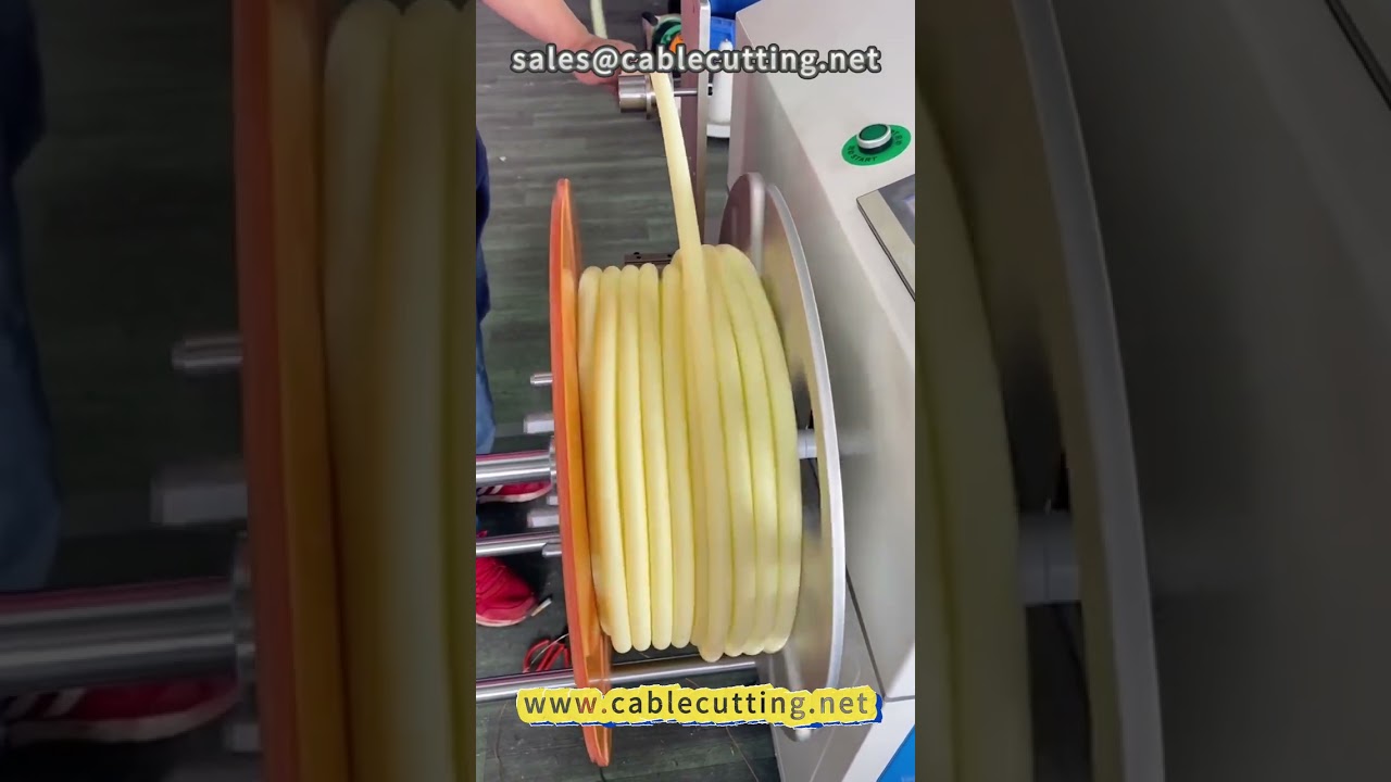 Machine d'enroulement de soufflets | Bobineuse industrielle pour câbles et fils #soufflet #bobineuse #traitementdefil