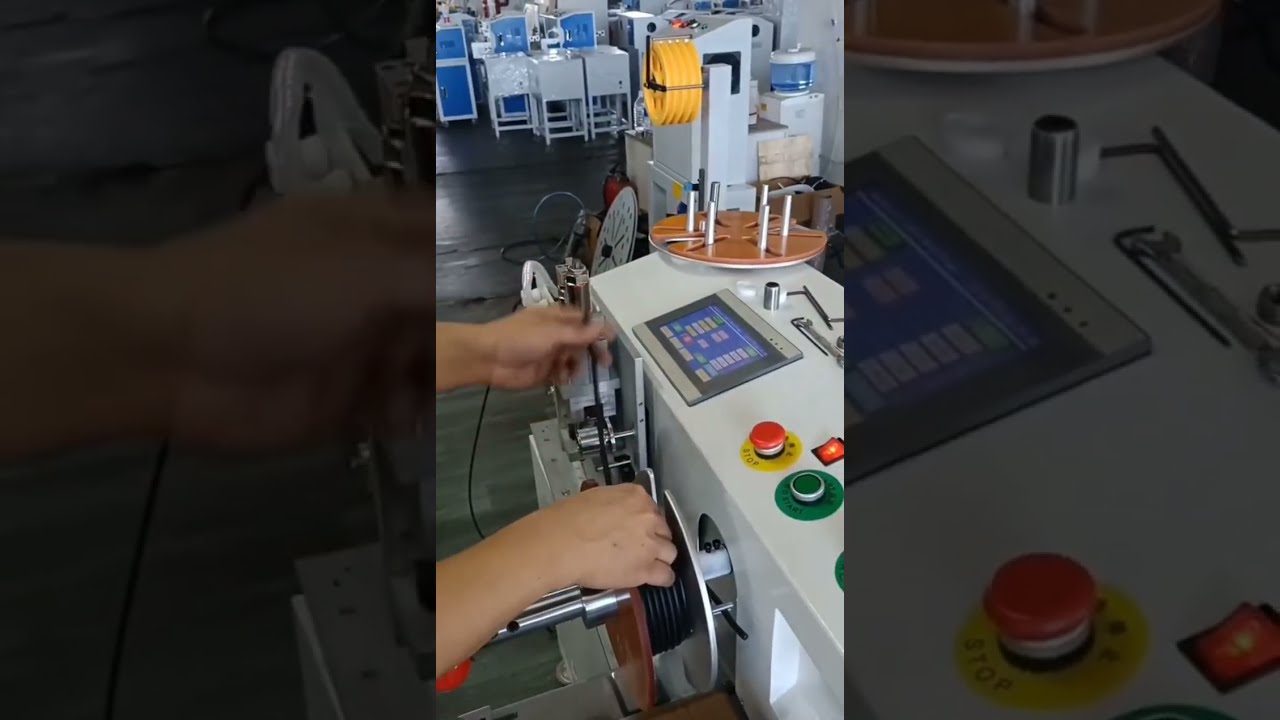 Machine tout-en-un : comptage, déroulage, coupe, enroulage et ligaturage de câbles électriques