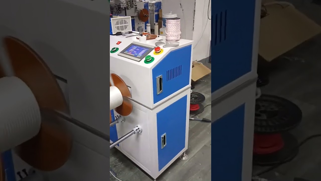 Machine automatique de comptage de mètres, coupe à chaud et enroulage pour cordes de sécurité en nylon #machine #usine