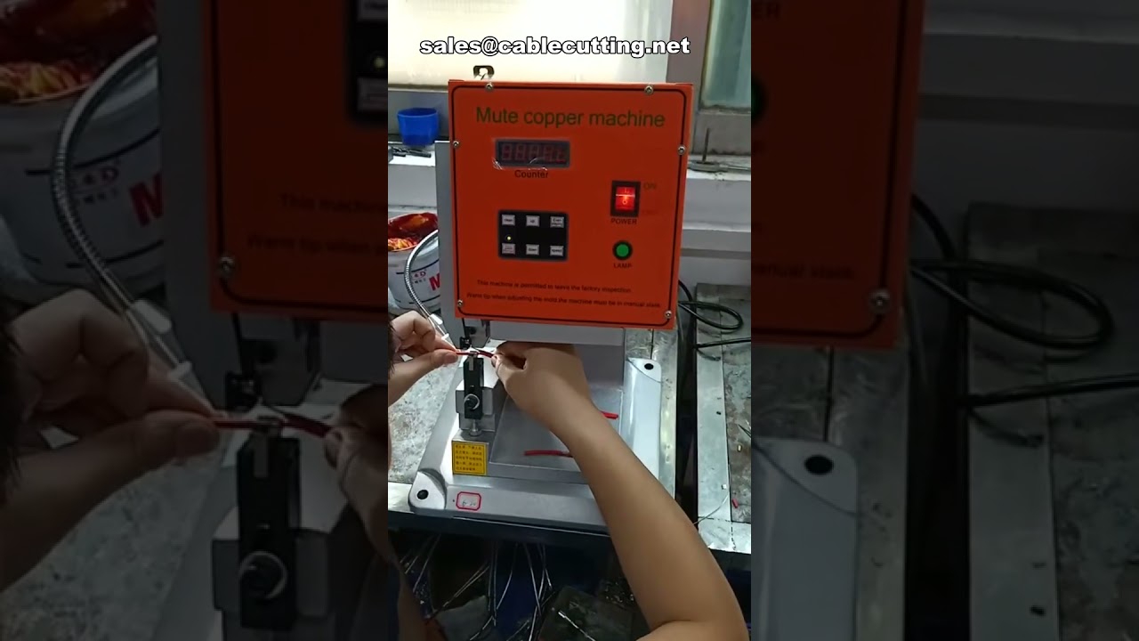 Machine de sertissage de ceinture en cuivre silencieuse – Épissage de câbles chauds et joints en cuivre, avec dénudeuse intégrée