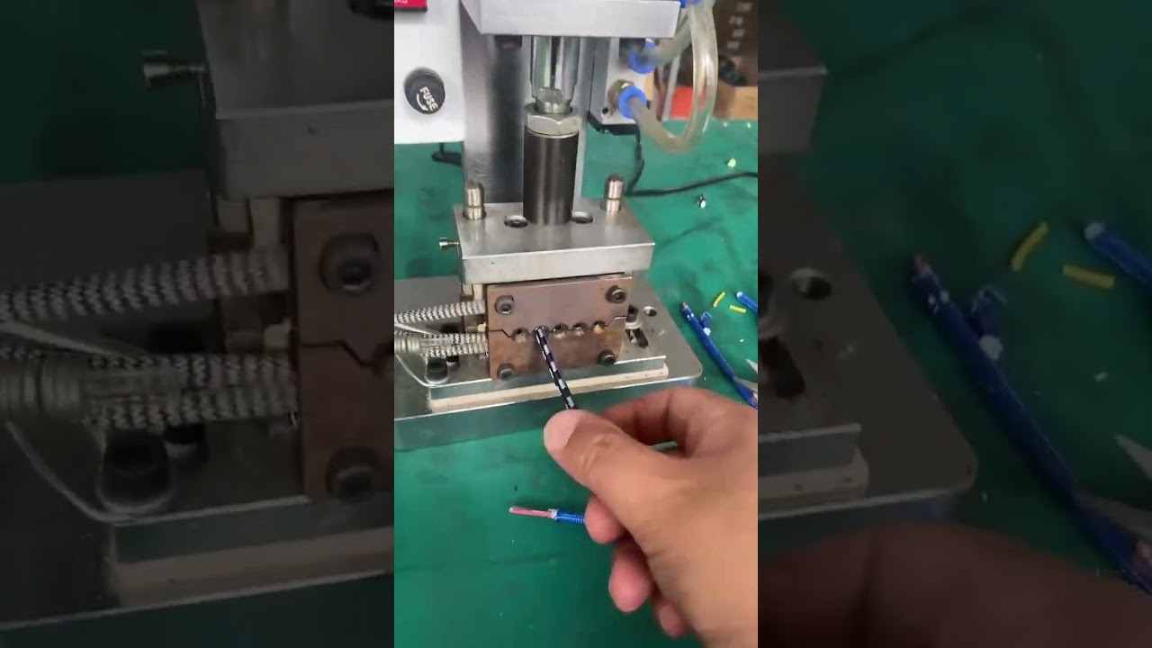 Machine de dénudage thermique semi-automatique pour fils de différents diamètres #usine #machine