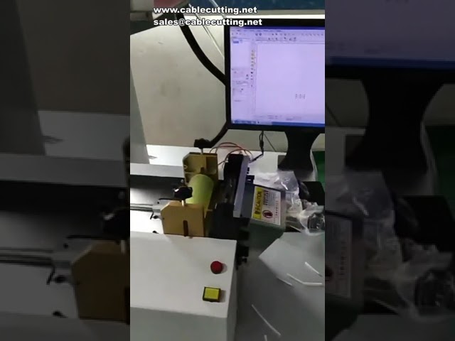Machine de découpe laser pour tubes avec marquage et codage – Découpe gaine thermorétractable automatique