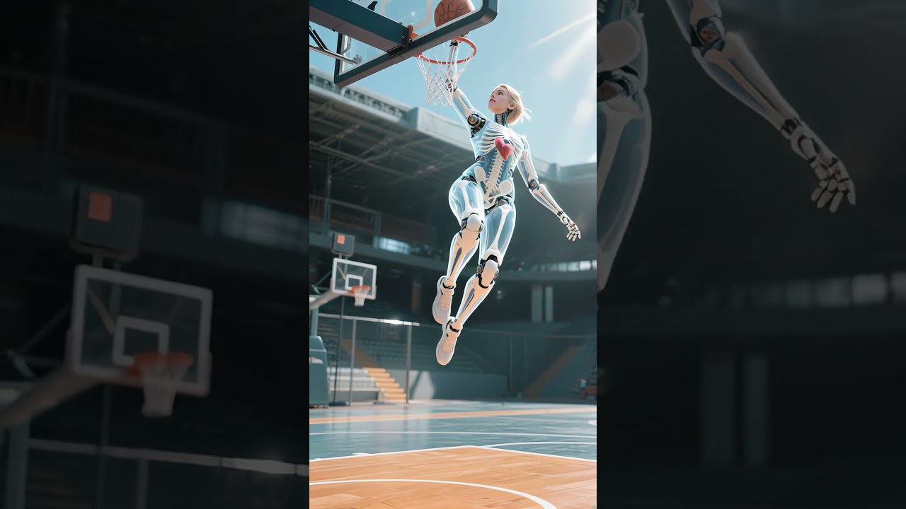 Jeunes femmes dynamiques s'adonnant au basketball - Entraînement et équipements
