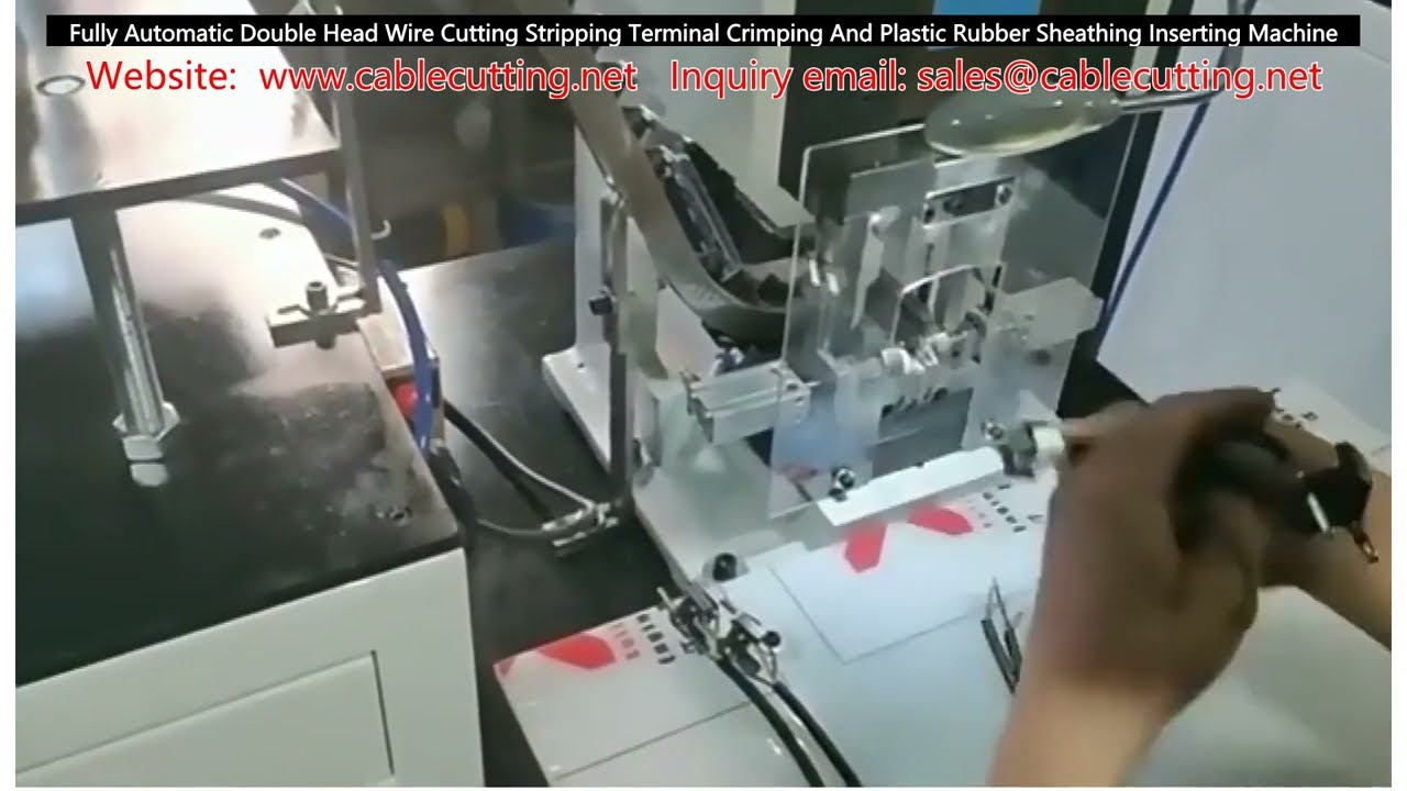 Machine Automatique à Double Tête : Coupe, Dénudage, Sertissage et Gaine Plastique/Caoutchouc