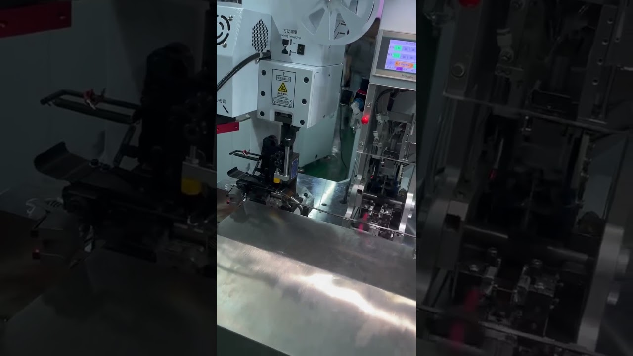 Machine à crimper double tête entièrement automatique – Insertion et crimpage de fiches étanches (vidéo réelle)