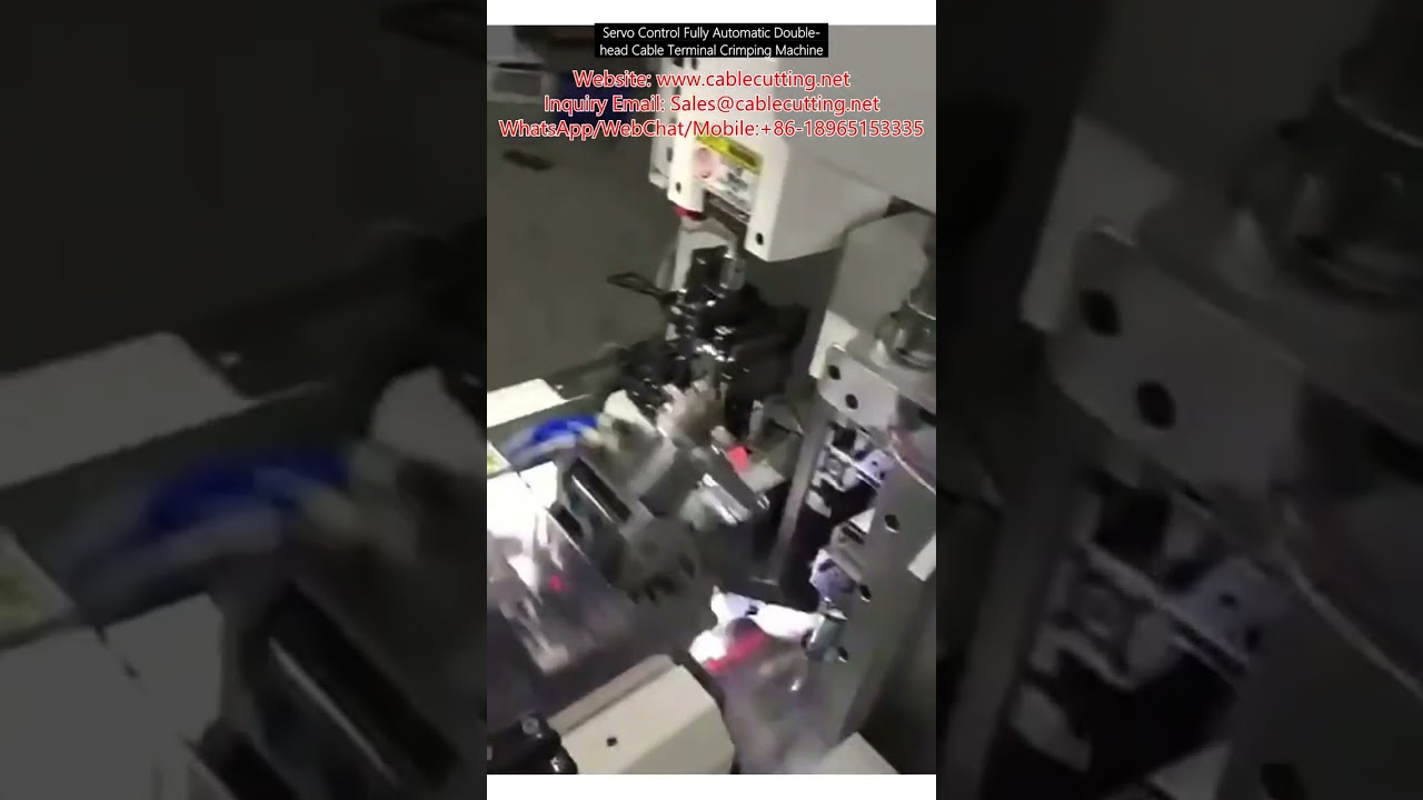 Machine à sertir les câbles double tête entièrement automatique à commande servo – précision et rapidité
