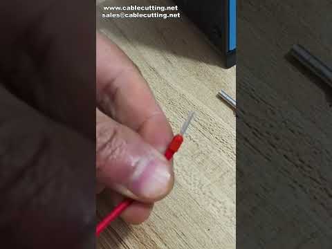Machine de sertissage pneumatique : test de sertissage de bornes à tube à bride