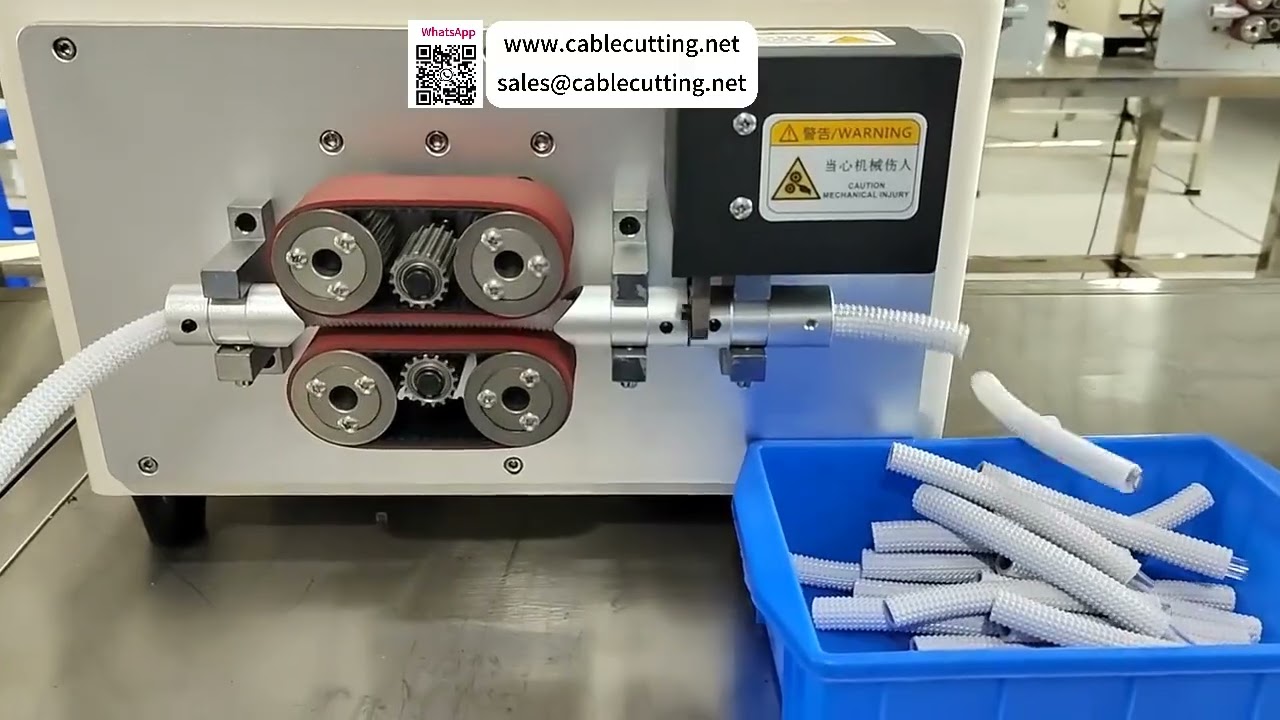 Machine automatique de coupe de tube — Gaine annelée, tube rigide et tuyau souple