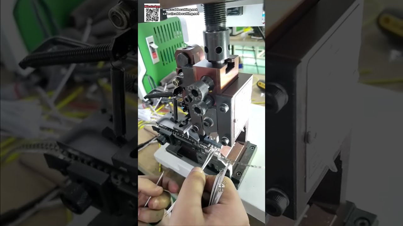 Machine de sertissage à double tête — Câble ruban et fil plat