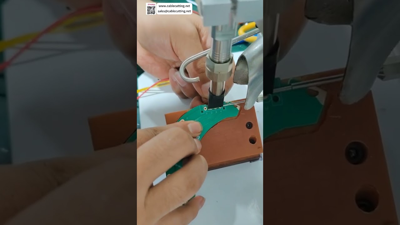 Machine de soudage de fils semi-automatique Soudage de précision traversant avec base de fil non exposée