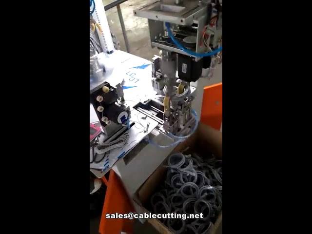 Enrouleuse et lieuse automatique de câbles électriques avec pose de colliers de serrage