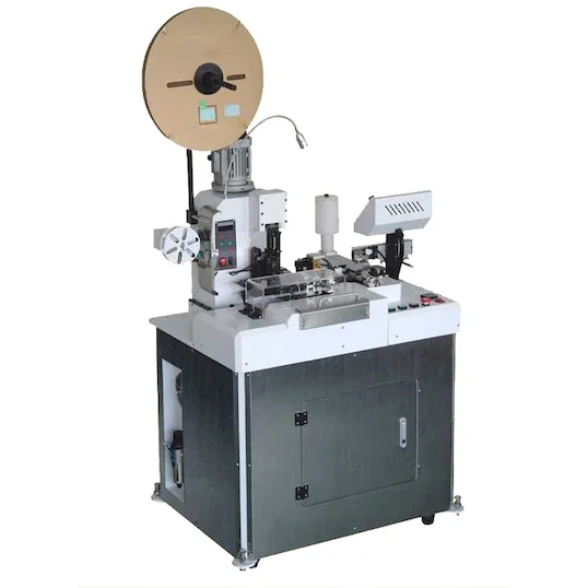 Machine Automatique de Coupe, Dénudage, Sertissage et Étamage de Fil